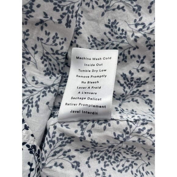 Grayson Frank & Eileen The Hero Floral Cotton Button Up Shirt Blue 2 Small Flaw - Picture 10 of 10